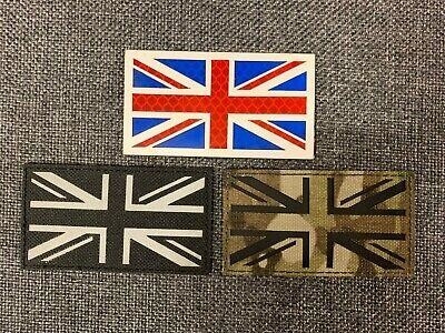 Camo UK Union Jack IR Patch Reflective Morale Flag Tactical Patches