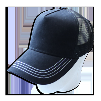 Vải bông đã giặt Mũ thêu tùy chỉnh 5 bảng điều khiển Trucker Cap Hat