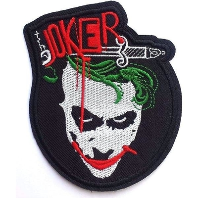 Joker thêu sắt trên nền vải chéo 3x2 inch