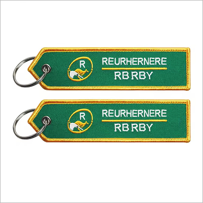 Vật liệu Twill và thêu Twill Pilot Key Tag Keyword Digital Price Tags