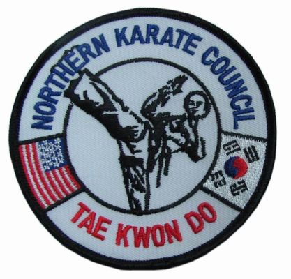 TAE KWON DO Merrow Bản vá logo thêu viền 130 * 30mm