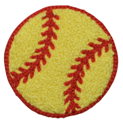 Chenille Softball Patch - Bóng thể thao, Huy hiệu áo khoác Letterman 2-3 / 8 &quot;(Sắt trên)