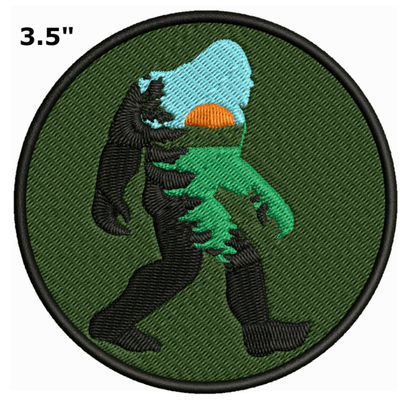 Bigfoot Sunset Thêu Vá sắt trên Đính X-Files Cryptid Bí ẩn UFO