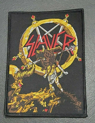 Ban nhạc Slayer Phù hiệu bằng vải dệt lớn Màu sắc với kim loại