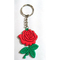 Hình dạng hoa hồng tùy chỉnh PVC Keychain Quà tặng Khuyến mãi Vòng chìa khóa cao su 3D