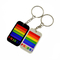 Silicone mềm PVC Gay Pride Keychains Logo cầu vồng tùy chỉnh