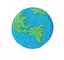 Hành tinh trái đất tùy chỉnh Thế giới sắt trên các bản vá huy hiệu thêu Blue Merrow Border