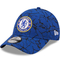Món mũ logo thêu màu xanh dương với cạnh cong trước Câu lạc bộ bóng đá Chelsea 9FORTY Mũ bóng chày đá cẩm thạch