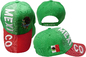 Bill3-D Đặt nắp mũ bóng chày được thêu chỉnh Mexico Quốc gia chữ cái Nhãn hiệu Xanh với Đỏ