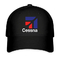 Cessna Aircraft Mũ đen Twill Cap logo thêu Mũ bóng chày
