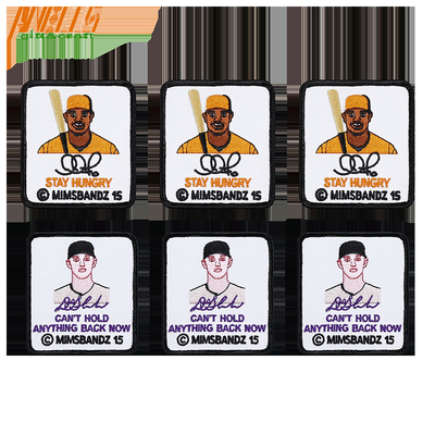 Logo thêu tùy chỉnh Patch Merlowed Border Thêu thẻ cho vải