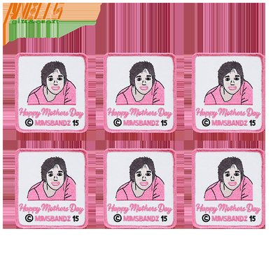 Logo thêu tùy chỉnh Patch Merlowed Border Thêu thẻ cho vải