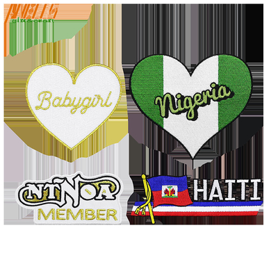 Logo tùy chỉnh vải thêu đan mũ vải dệt đan móc và vòng tròn tùy chỉnh sắt trên chenille chữ cái thêu đan