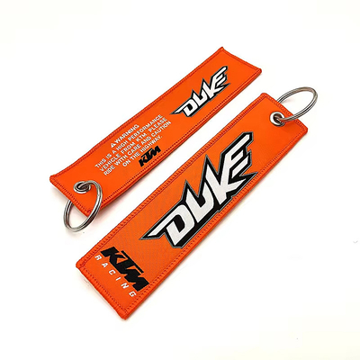 Custom Woven Keychain Souvenir Gift Big Ring Custom Logo Hình dạng tùy chỉnh