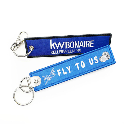 Custom Woven Keychain Souvenir Gift Big Ring Custom Logo Hình dạng tùy chỉnh