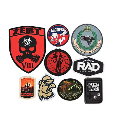 Đơn vị hóa Eco Friendly Morale PVC Patch cho túi quần áo và nón
