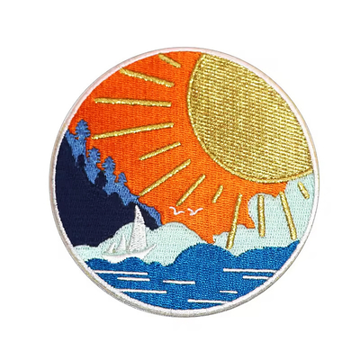 Nhiệt chuyển Patch sắt trên quần áo thêu Patch thiết kế logo tùy chỉnh Press Patches thêu