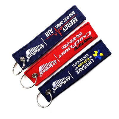 Tự do sản xuất tùy chỉnh quảng cáo quà tặng logo thêu Keychain