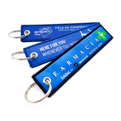 Vải dệt tùy chỉnh Blank xe máy thêu Keychain thêu Anime Key Jet Tag cho xe hơi &amp; xe máy