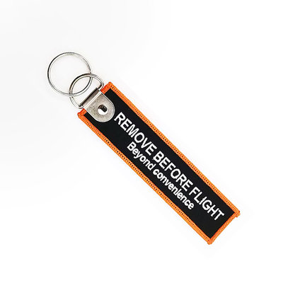 Thẻ máy bay tùy chỉnh Sublimated thêu vải Keychains Flight Cloth One Piece Key Tags