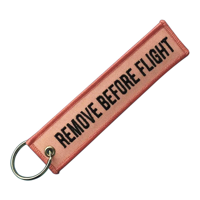 Creative Đơn vị Logo bền Keychain hai mặt Mark đan keychain thêu