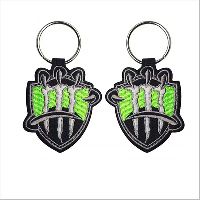 Logo sublimation tùy chỉnh thêu thiết kế key fobs keychain tags