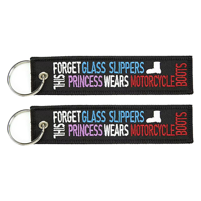 Gói khóa thêu nhà máy logo tùy chỉnh thêu key tag keychain cho túi