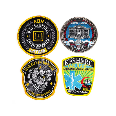 Merrowed Border Iron On Embroidery Patch Custom Embroidered Logo Patches (Điều này được thực hiện theo yêu cầu của bạn)