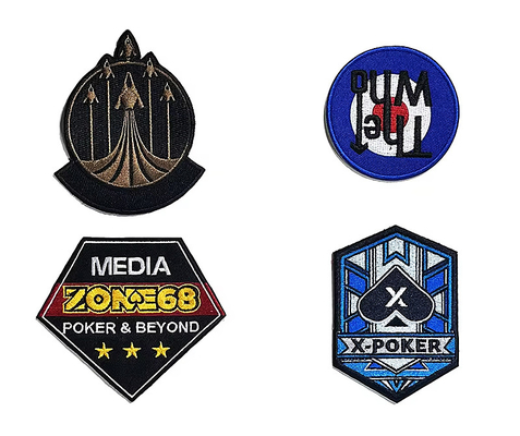 Factory Direct Badges Customized Garment Custom Thêu đan cho quần áo