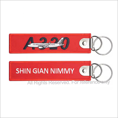 Vật liệu Twill và thêu Twill Pilot Key Tag Keyword Digital Price Tags