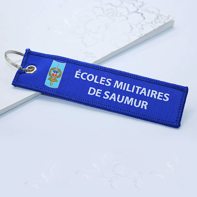 OEM / ODM chấp nhận được Keychain vải dệt thêu Anime Key Jet Tag cho xe máy