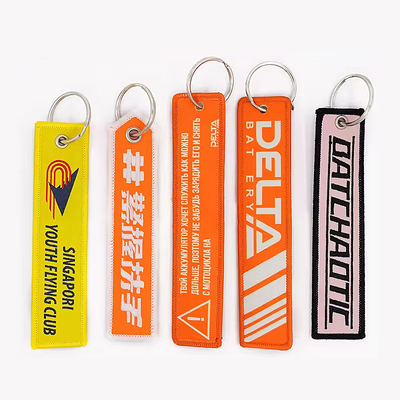 Polyester tùy chỉnh thêu keychain cho nhân viên nhận dạng