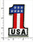 Sắt thêu trên các bản vá Number ONE USA Flag Logo