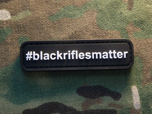 BlackRiflesMatter Black PVC Military Patch In chuyển 3D cho vải