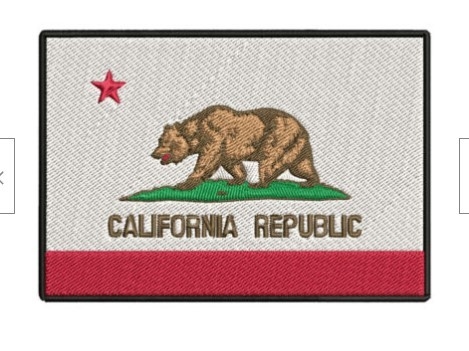 Cộng hòa California Cờ thêu trên miếng vá vải Twill Biên giới kết hợp