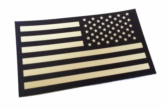 Twill Vải Reverse IR Flag Patch Nền phẳng USA Morale Reflective Patch