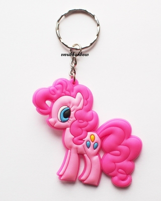 Thiết kế hoạt hình chất lượng cao Chìa khóa cao su Little Pony Pinkie Pie của tôi