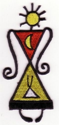 Bộ lạc trừu tượng Người phụ nữ nghệ thuật thêu Bản vá kích thước tùy chỉnh Sắt thủ công theo phong cách