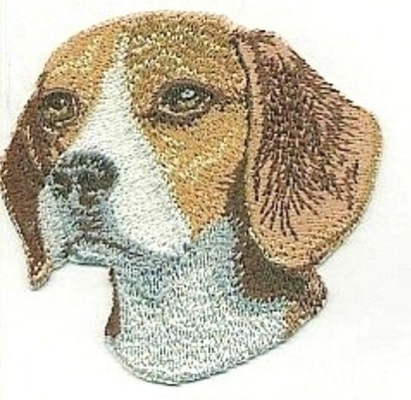 3 &quot;Beagle Dog Patch Patch Chenille Material Chất liệu 9 màu sắc cạnh hợp nhất