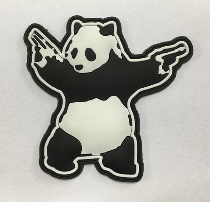 Súng bắn Panda 3D Tùy chỉnh PVC Morale Patch Nhẹ có thể giặt được