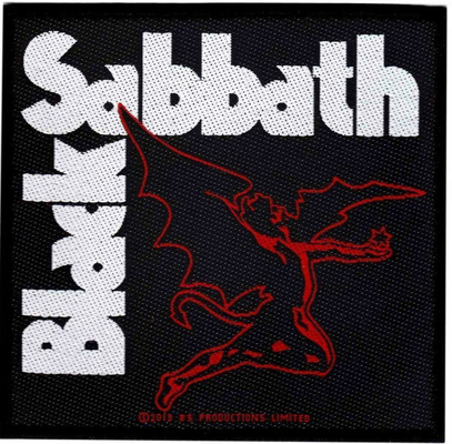 Miếng vá dệt tùy chỉnh màu đen Sabbath Đường kính 80mm 8C Đính kèm Velcro