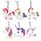 Móc khóa đồ chơi mềm bằng cao su PVC Unicorn Màu PMS Kích thước tùy chỉnh Bốn liên kết Đính kèm