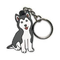 PMS Màu Vòng chìa khóa tùy chỉnh Husky Puppy Soft PVC Cao su Phim hoạt hình Chuỗi chìa khóa