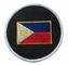 Quốc kỳ Philippines Bản vá thêu biên giới Merrow 9 màu